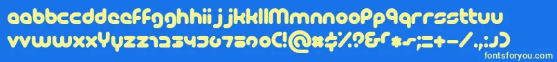 Picoblackal Font – Yellow Fonts on Blue Background