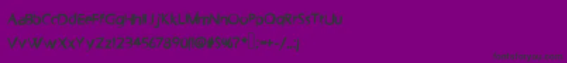 フォントFaster – 紫の背景に黒い文字