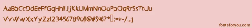 Шрифт Faster – коричневые шрифты на розовом фоне