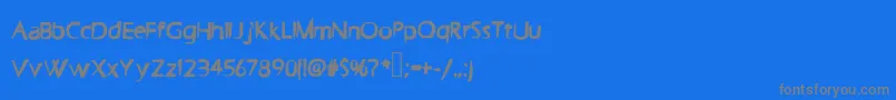 Czcionka Faster – szare czcionki na niebieskim tle