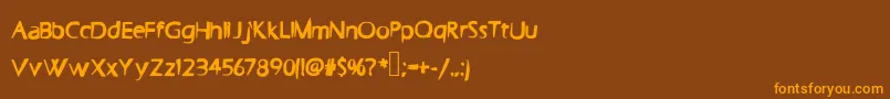 Шрифт Faster – оранжевые шрифты на коричневом фоне