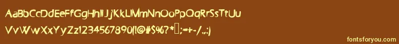 Шрифт Faster – жёлтые шрифты на коричневом фоне