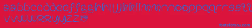 GeSerpentine Font – Blue Fonts on Red Background