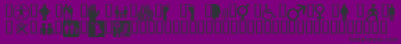 Wmpeople1 Font – Black Fonts on Purple Background