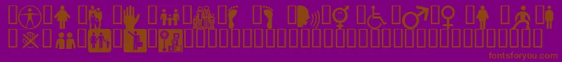 Wmpeople1 Font – Brown Fonts on Purple Background