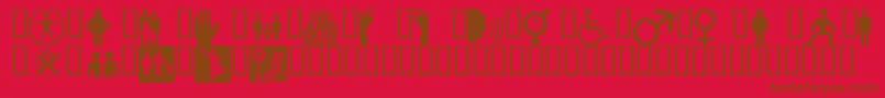 Wmpeople1 Font – Brown Fonts on Red Background