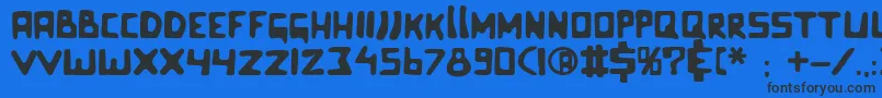 Celluloidbliss Font – Black Fonts on Blue Background