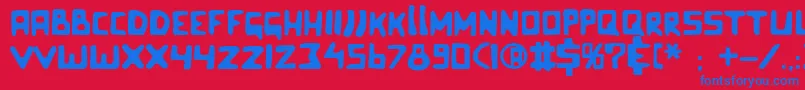 Celluloidbliss Font – Blue Fonts on Red Background