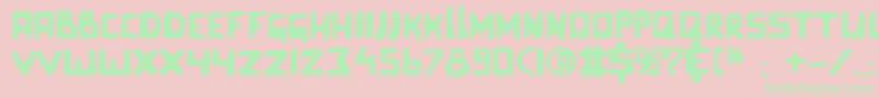 Celluloidbliss Font – Green Fonts on Pink Background