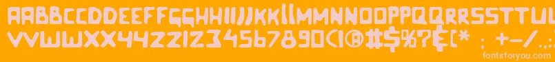 Celluloidbliss Font – Pink Fonts on Orange Background