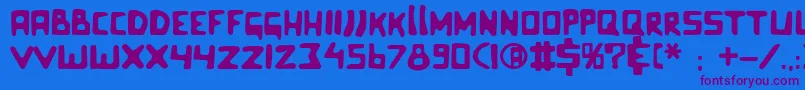 Celluloidbliss Font – Purple Fonts on Blue Background