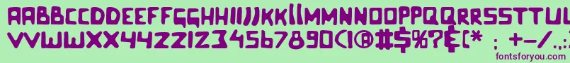 Celluloidbliss Font – Purple Fonts on Green Background