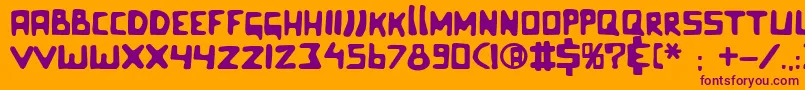 Celluloidbliss Font – Purple Fonts on Orange Background