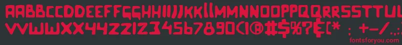 フォントCelluloidbliss – 黒い背景に赤い文字