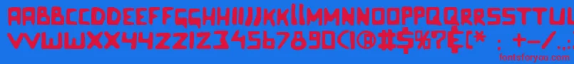 More about Celluloidbliss Font Celluloidbliss Font – Red Fonts on Blue Background