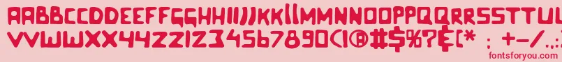 Celluloidbliss Font – Red Fonts on Pink Background