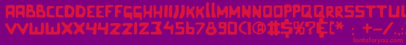 Celluloidbliss Font – Red Fonts on Purple Background