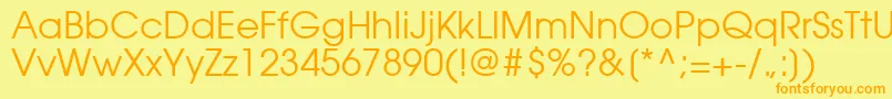 ItcAvantGardeCeGothicBook Font – Orange Fonts on Yellow Background