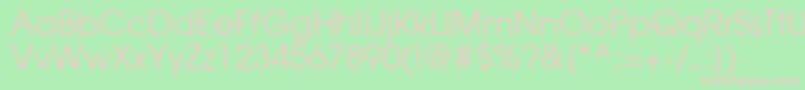 ItcAvantGardeCeGothicBook-fontti – vaaleanpunaiset fontit vihreällä taustalla