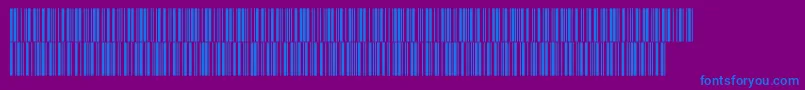Intp48dltt-Schriftart – Blaue Schriften auf violettem Hintergrund