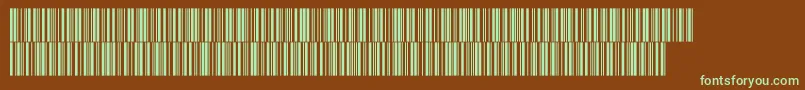 フォントIntp48dltt – 緑色の文字が茶色の背景にあります。