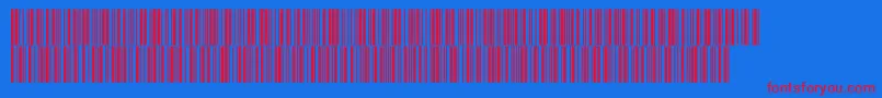 フォントIntp48dltt – 赤い文字の青い背景