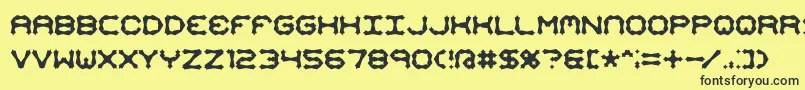 Mimaalt2 Font – Black Fonts on Yellow Background