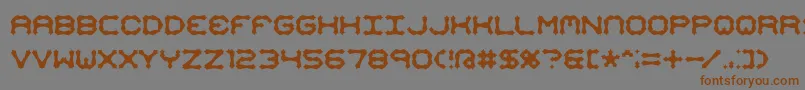 Mimaalt2-Schriftart – Braune Schriften auf grauem Hintergrund