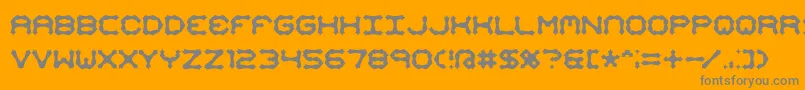 Fonte Mimaalt2 – fontes cinzas em um fundo laranja