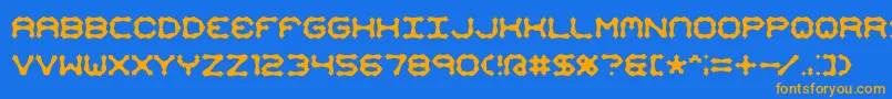 Fonte Mimaalt2 – fontes laranjas em um fundo azul