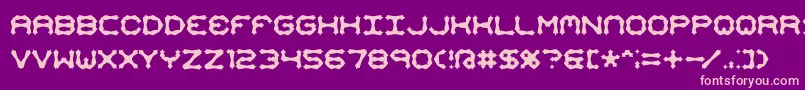 Mimaalt2-Schriftart – Rosa Schriften auf violettem Hintergrund