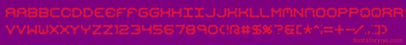 Mimaalt2-Schriftart – Rote Schriften auf violettem Hintergrund