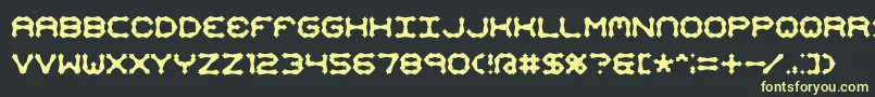 フォントMimaalt2 – 黒い背景に黄色の文字