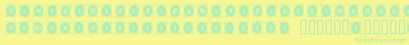 Lookingglass Font – Green Fonts on Yellow Background