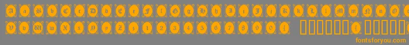 Lookingglass Font – Orange Fonts on Gray Background