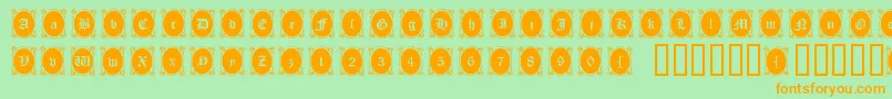 Lookingglass Font – Orange Fonts on Green Background