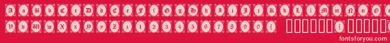Lookingglass Font – Pink Fonts on Red Background