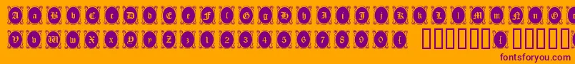 Lookingglass Font – Purple Fonts on Orange Background