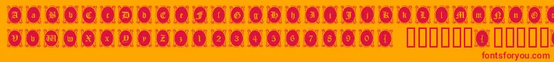 Lookingglass Font – Red Fonts on Orange Background