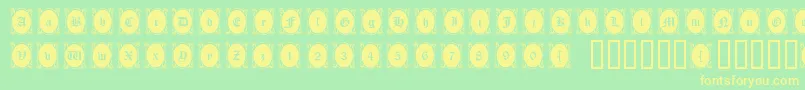 Lookingglass Font – Yellow Fonts on Green Background
