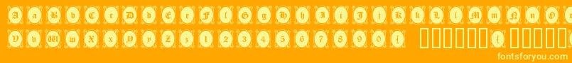 Lookingglass Font – Yellow Fonts on Orange Background