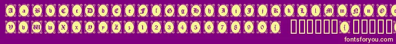 Lookingglass Font – Yellow Fonts on Purple Background