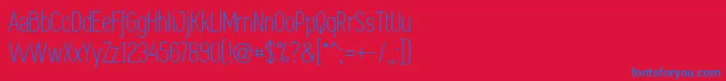Fonte Simplifica – fontes azuis em um fundo vermelho
