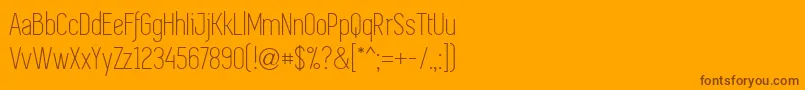 Simplifica-fontti – ruskeat fontit oranssilla taustalla