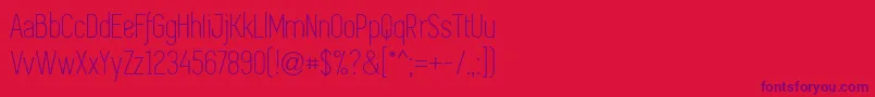 Simplifica Font – Purple Fonts on Red Background