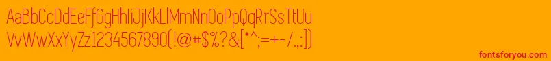 Simplifica Font – Red Fonts on Orange Background