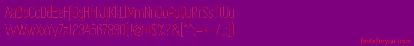 Simplifica Font – Red Fonts on Purple Background