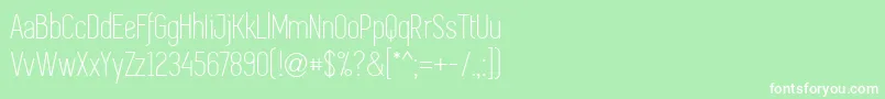 Simplifica Font – White Fonts on Green Background