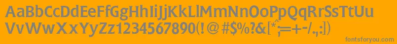 FlemingRegular Font – Gray Fonts on Orange Background