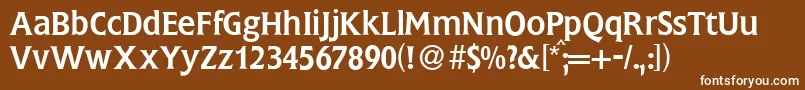 FlemingRegular Font – White Fonts on Brown Background